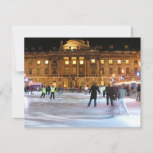 Weihnachtseis-Skaten Feiertagskarte