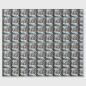 Weihnachtseis-Skaten Geschenkpapier (Flach)