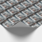 Weihnachtseis-Skaten Geschenkpapier (Ecke)