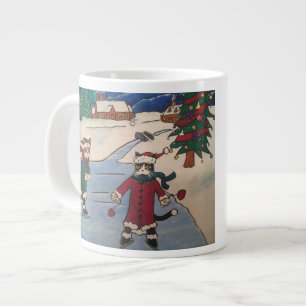 Weihnachtseis-Skaten Jumbo-Tasse