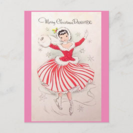 Weihnachtseis-Skaten-Karte für Tochter Feiertagspostkarte