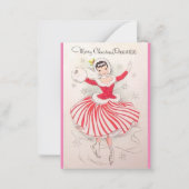 Weihnachtseis-Skaten-Karte für Tochter Mitteilungskarte (Vorderseite)