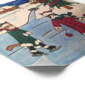 Weihnachtseis-Skaten Poster (Ecke)