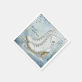 Weihnachtseis-Skaten Serviette (Ecke)