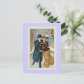 "Weihnachtseis-Skaten" Vintag Feiertagspostkarte (Stehend Vorderseite)