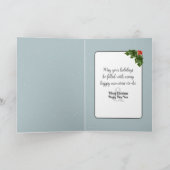 Weihnachtseis-Skater auf einem Teich Feiertagskarte (Innenseite)