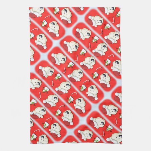 WeihnachtsEisbär Handtuch (Vertikal)