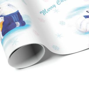 WeihnachtsEisbär-Packpapier Geschenkpapier