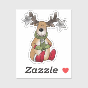 Weihnachtselch  aufkleber