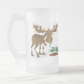 Weihnachtselch-Tasse Mattglas Bierglas (Links)