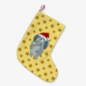 Weihnachtselefant-Cartoon Kleiner Weihnachtsstrumpf (Vorderansicht (hängend))