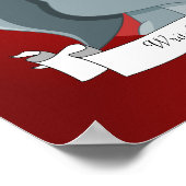 Weihnachtselefant-Cartoon Poster (Ecke)