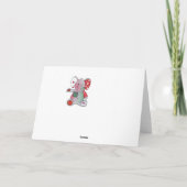 Weihnachtselefant Feiertagskarte (Rückseite)