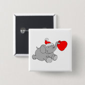 Weihnachtselefant-Herz Button (Vorne & Hinten)