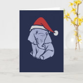Weihnachtselefant Karte (Gelbe Blume)