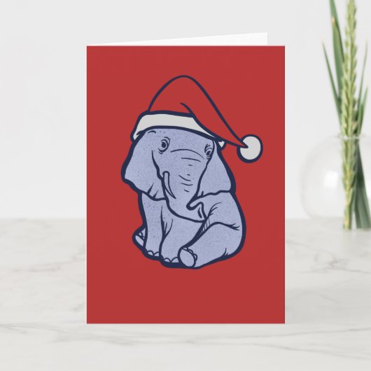Weihnachtselefant Karte (Vorderseite)