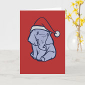 Weihnachtselefant Karte (Gelbe Blume)