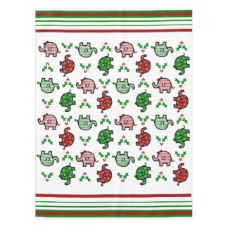 Weihnachtselefant-Muster-Tischdecke Tischdecke