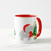 Weihnachtselefant und Baum Tasse (VorderseiteRechts)