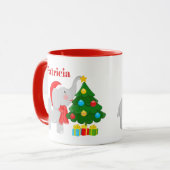 Weihnachtselefant und Baum Tasse (Vorderseite Links)