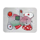 Weihnachtselefent Magnet (Horizontal)