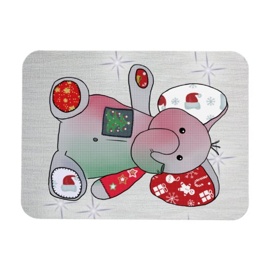 Weihnachtselefent Magnet (Horizontal)