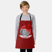 Weihnachtselefone mit roten Ballons Schürze (Getragen)