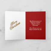 Weihnachtselegante Größengleichkarte für Ihr Foto Feiertagskarte (Innenseite)