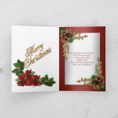 Weihnachtselegante Karte mit Foto (Innenseite)