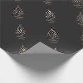 Weihnachtselegantes erstklassiges schwarzes Gold Geschenkpapier (Ecke)