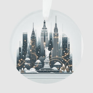 Weihnachtseleganz in New York - Anpassbare Weihnac Ornament