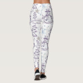 Weihnachtselement-Wintersnowman-Skizze-Leggings Leggings (Rückseite)