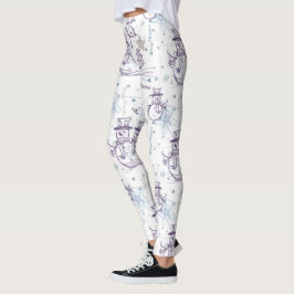 Weihnachtselement-Wintersnowman-Skizze-Leggings Leggings