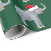 Weihnachtselementar Niedlich Green Geschenkpapier (Rolleneckpunkt)