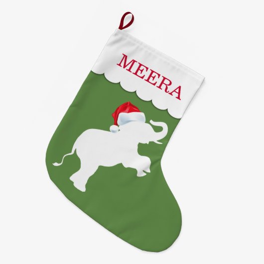 Weihnachtselementar Personalisiert Großer Weihnachtsstrumpf (Vorderansicht (hängend))