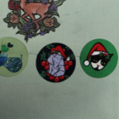 Weihnachtselementar Runder Aufkleber