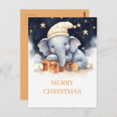 Weihnachtselementar Wasserfarbe Postkarte (Vorne/Hinten)