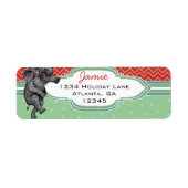 Weihnachtselementar Zig Zag Pattern Rücksendeadres (Vorne)