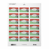 Weihnachtselementar Zig Zag Pattern Rücksendeadres Adressaufkleber (Vorne)