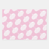 Weihnachtselemente auf rosa Wrapping Paper Geschenkpapier Set (Vorderseite 3)