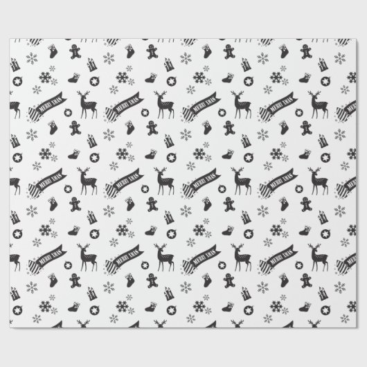 Weihnachtselemente - Feierlich Geschenkpapier (Flach)