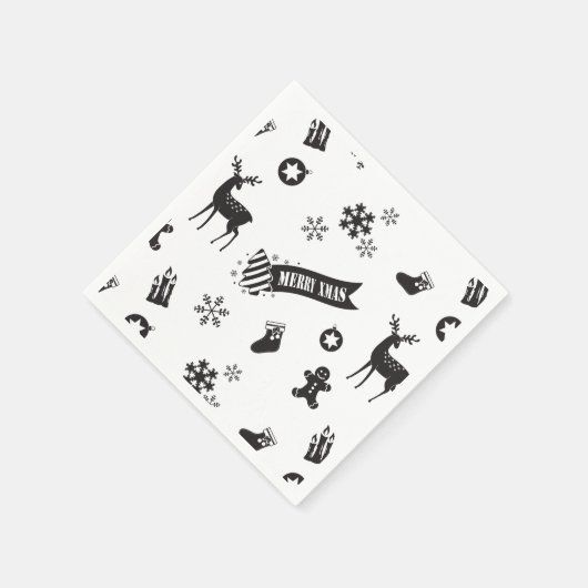 Weihnachtselemente - Feierlich Serviette (Ecke)