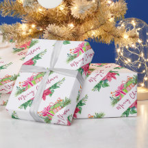 Weihnachtselemente Frohe Weihnachtswrapping Papier