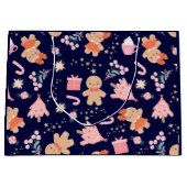 Weihnachtselemente für Navy Blue Große Geschenktüte (Vorderseite)