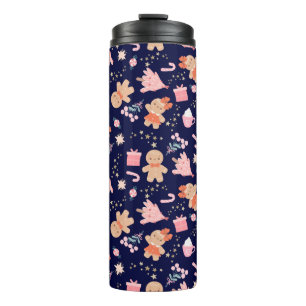Weihnachtselemente für Navy Blue Thermosbecher