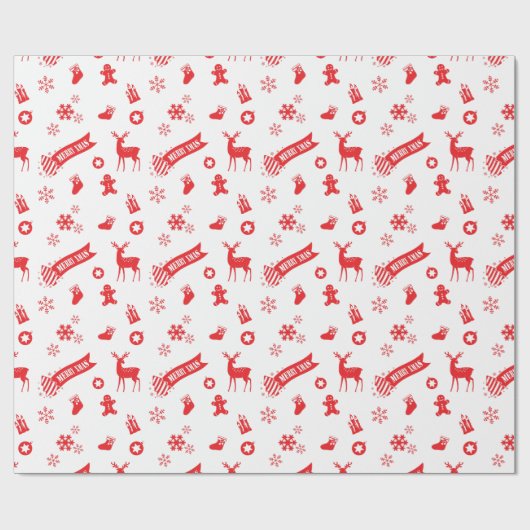 Weihnachtselemente Geschenkpapier (Flach)