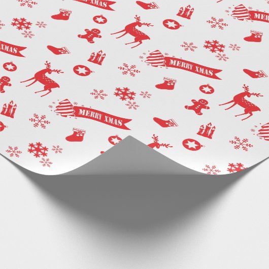 Weihnachtselemente Geschenkpapier (Ecke)