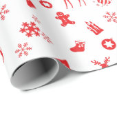 Weihnachtselemente Geschenkpapier (Rolleneckpunkt)