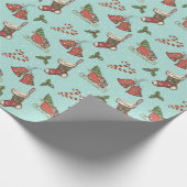 Weihnachtselemente Geschenkpapier (Ecke)