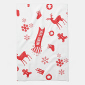 Weihnachtselemente Geschirrtuch (Vertikal)